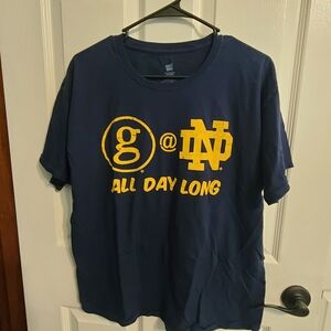 Notre Dame Rocking the House Double Sided T Shirt Sz Large